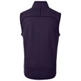 thumbnail image 3 of Men's Cutter & Buck Heather Purple Northwestern Wildcats Mainsail Sweater-Knit Full-Zip Vest, 3 of 3