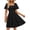 Black, variant on YuXingFu Plus Size Summer Dresses for Women Mid-Length Crew Neck Plus Size Womens Dress Short Sleeve Floral Casual Summer White S