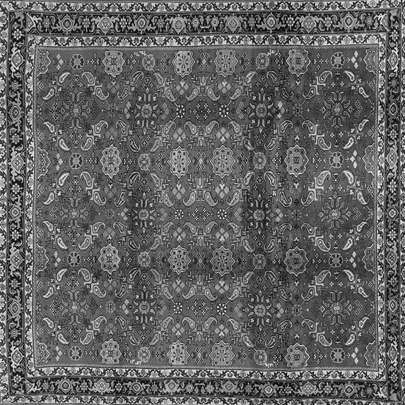 Ahgly Company Indoor Square Persian Gray Traditional Area Rugs, 8' Square