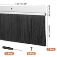 thumbnail image 2 of Uxcell Door Brush Sweeps, H-shape Aluminum Alloy Holder Door Sweep for Bottom of Door Seal Silver 3.94" x 47.24", 2 of 7