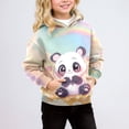 thumbnail image 2 of Shadoumai Kids Hoodies Girls Printed Pattern Long Sleeve with Pockets Comfortable Outwear Coat Children Fall Winter Cute Tops for Girls 10-12, 2 of 6