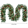 thumbnail image 3 of 9FT Pre-Lit Christmas Cedar Garland with 50 Lights, Lifelike Faux Pine Garland with Pinecones & Red Berries for Fireplace, Staircase, Doorframe & Holiday Decor, 3 of 5