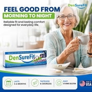 Densurefit Silicone Kit for Upper and Lower Denture, 3-6 Month Soft Silicone Dentures Repair Set to Refit and Tighten, Easy to Use Reline Set with Larger Primer and Applicators for Comfortable Fit