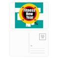 thumbnail image 1 of New Year Day Fitness Wishes Happy Postcard Set Birthday Mailing Thanks Greeting Card, 1 of 3
