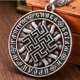 thumbnail image 1 of New Slavonic Necklace for Men Retro Style Viking Round Rune Pendant Necklace for Men Gifts Fashion Neck Chain Jewelry Discounts, 1 of 5