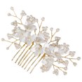 thumbnail image 2 of Pearl Flower Hair Comb Wedding Hair Comb Bridal Hair Comb Decorative Hair Side Comb, 2 of 8
