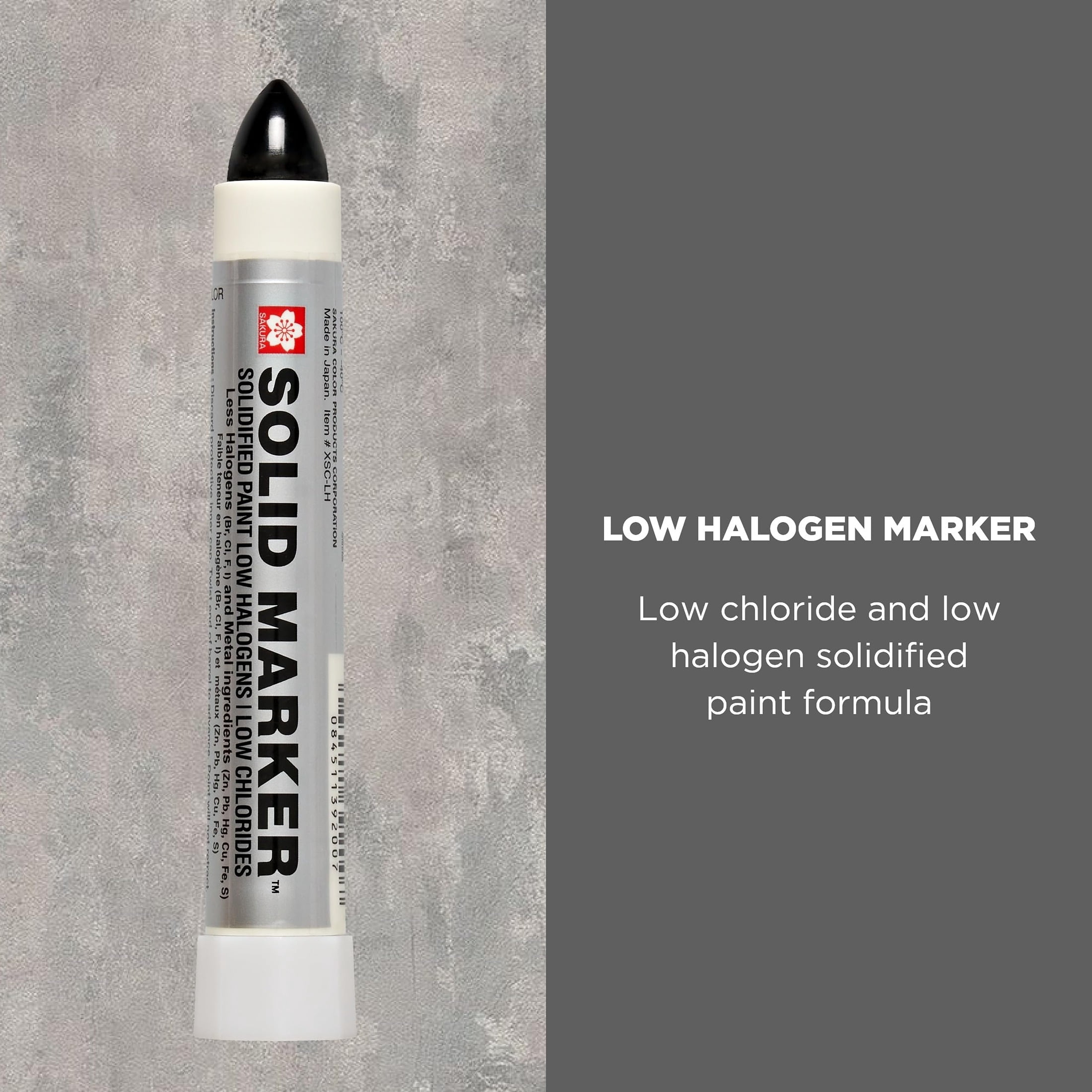 Sakura Low Halogen Solid Paint Markers with Twist Up Tip - Permanent Paint Marker Pens - Marker for Steel and Metal - Black Paint - 12 Pack