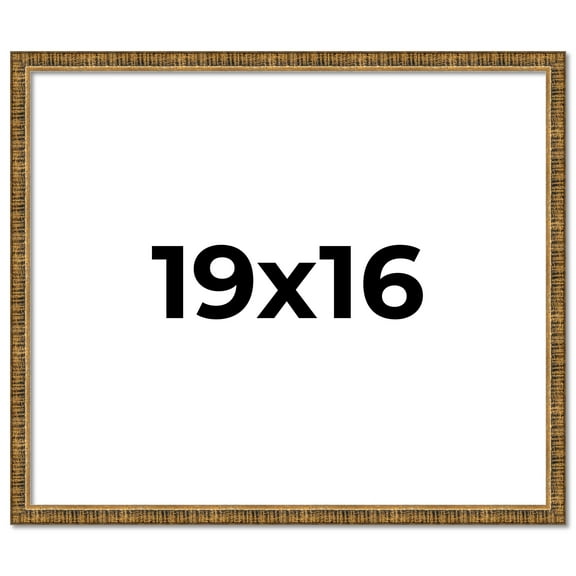 19x16 Frame Gold Kingsley Distressed Solid Wood Picture Frame Width 0.75 Inches | Interior Frame