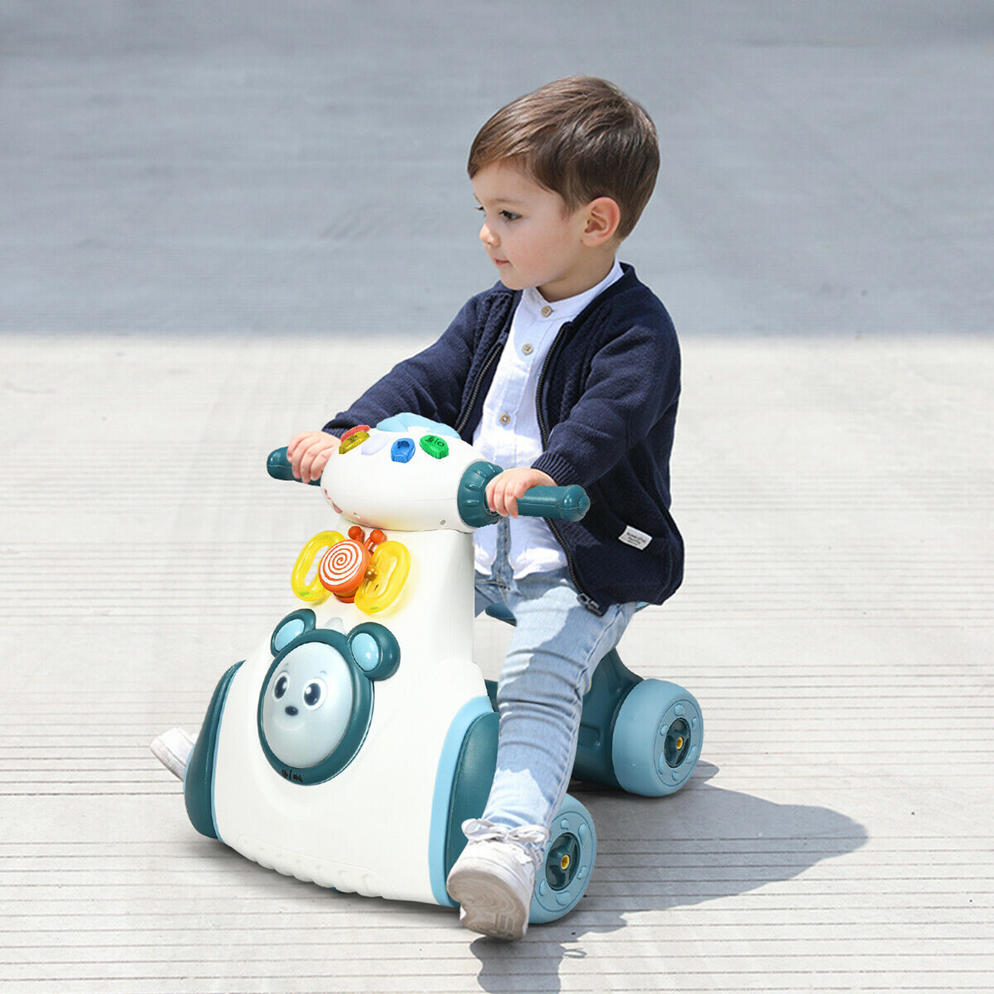 Gymax Baby Balance Bike Musical Ride Toy w/ Light & Sensing Function Toddler Walker - image 4 of 10