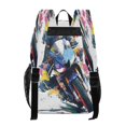 thumbnail image 3 of Clear PVC Backpack 12L Transparent Shoulder Bag with Mesh Pockets Racing Splash Pattern, 3 of 7