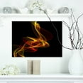 thumbnail image 1 of Red Yellow Twisted Waves Fractal - Large Abstract Canvas Wall Art, 1 of 3