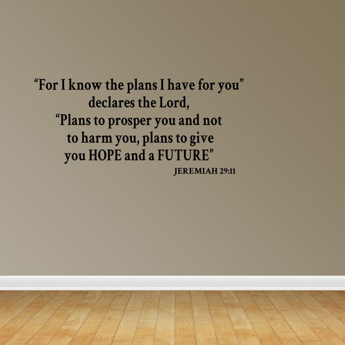 Empresal For I Know The Plans I Have For You Vinyl Wall Decal Quote ...
