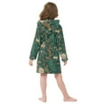 thumbnail image 4 of FORMRS Niños Bathrobe Unisex Hooded Robe Soft Plush Pajamas Sleepwear, Size 2-3T, Tiger and Peacock Pattern, 4 of 7