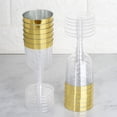 thumbnail image 5 of Balsa Circle 12 Pieces 5 oz Clear Gold Rim Disposable Plastic Champagne Flute Glasses, 5 of 8