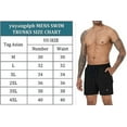 thumbnail image 6 of QPNGRP Men's Beach Swim Trunks Quick Dry Sports Fitness Shorts Drawstring Zipper Pockets and Mesh Lining Grey 30, 6 of 8