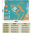 thumbnail image 5 of Custom Miami Blanket Gifts for Men Women Personalized Fans Add Name and Number Throw Blankets, 30" X 40",40" X 50", 50" X 60", 60" X 80", 5 of 6