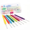 thumbnail image 3 of 16 Sizes Stainless Steel Crochet Hooks Kit Soft Grip Handles Sweatertool Gift, 3 of 6