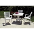 thumbnail image 3 of Compamia Marina Chaise de Salle à Manger de Patio en Résine avec Accoudoirs, Blanche, 3 of 6