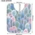 thumbnail image 3 of Dreamtimes Bath Mats Toiletry Mat Cartoon Forest Print, Luxury U-Shaped Toilet Rug, Soft Contour Mat for Bathroom Floor, Non-Slip Absorbent Bath Carpet, Dry Quickly, Machine Washable, 17.3"x13.4", 3 of 4