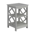 thumbnail image 1 of Convenience Concepts Diamond Table d'Appoint Carrée, Fini Bois Gris, 1 of 4