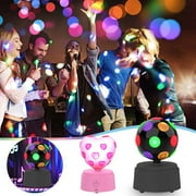 RKZDSR Rotating Projection Stage Light with Bluetooth Speaker: KTV Ball Music Light