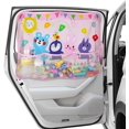thumbnail image 1 of Cortinas de coche de dibujos animados, viseras solares, viseras solares, aislamiento térmico montado en el coche, visera solar (animales rosas) en verano, 1 of 4