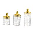 thumbnail image 4 of TISHITA 3 Pieces Sealed Storage Jars with Airtight Lids Decorative Transparent Kitchen Canisters for Snacks Coffee Beans square round pattern, 4 of 8