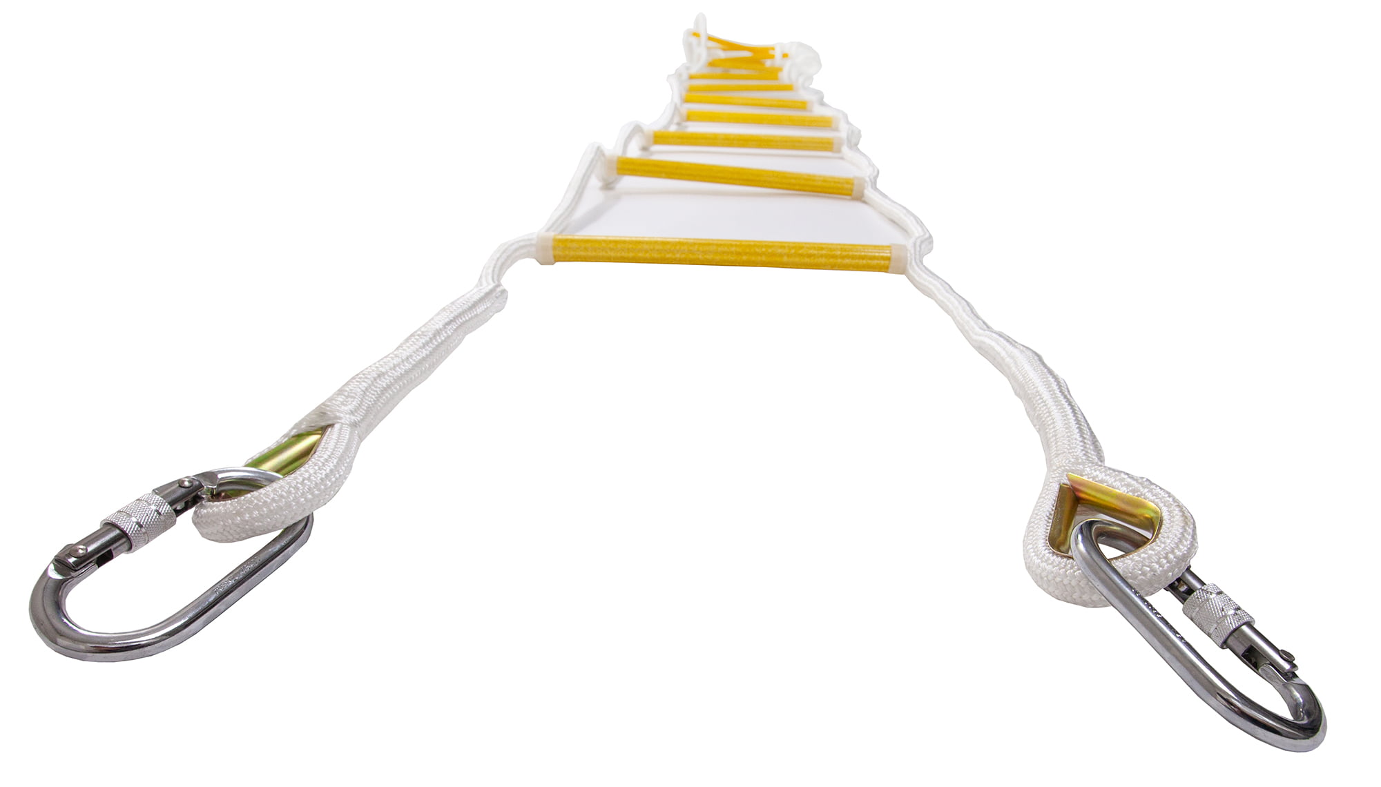 10 m Reusable Flame Resistant Safety Rope Ladder with Carabiners ISOP Emergency Fire Escape Ladder 32 ft Weight Capacity up to 2000 Pounds Safety Cord /& Safety Belt