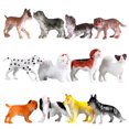 thumbnail image 1 of BRIGHTFUFU 1 juego / 12 piezas juguetes de animales de simulación Mini decoración de escritorio para perros, 1 of 8