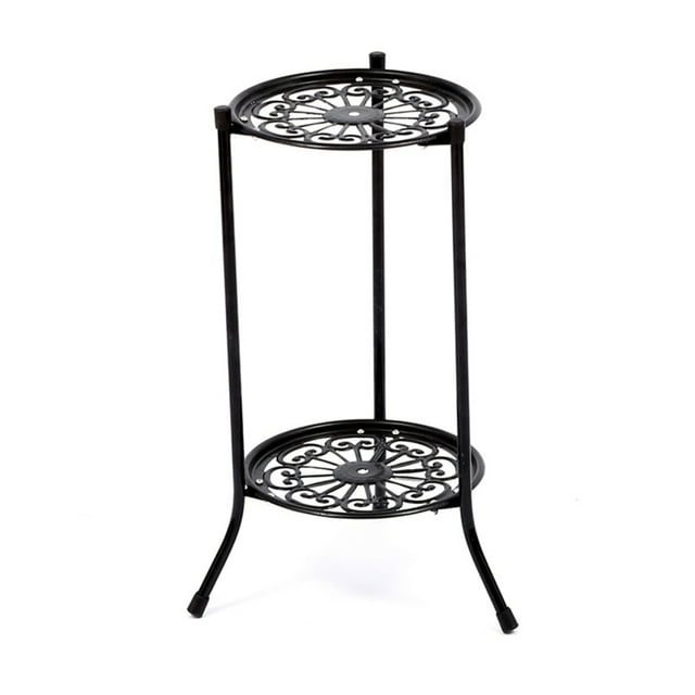 2Tiered Tall Plant Stand Metal Plant Shelf Supports Rack for Indoor