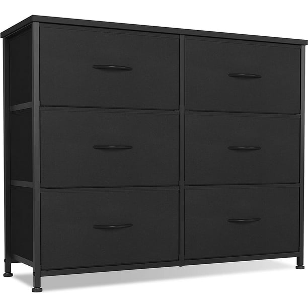 Dresser for Bedroom 6 Drawer Storage Organizer Tall Wide Dresser for