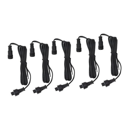 

AnQILa 5pcs 4.9ft Deck Light Extension Cable IP67 Waterproof Extension Cord with Male and Female 3Pin Connectors for Outdoor