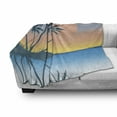 thumbnail image 3 of Bird Soft Flannel Fleece Throw Blanket, Tropical Island Setting Sun Exotic Bird Small Island and Ocean Soft Color Palette, Cozy Plush for Indoor and Outdoor Use, 70" x 90", Multicolor, by Ambesonne, 3 of 6