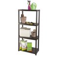 thumbnail image 2 of Ram Quality Products Primo 12 inch 4-Tier Plastic Storage Shelves, Black, 2 of 3