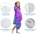 thumbnail image 7 of Colorful Tie Dye Pattern Hooded Bath Towel，50"x30" for Ages 3 To 12 Kids, Quick Dry Lightweight Soft Microfiber Hood Beach Towel Cover Up for Kids, 7 of 7