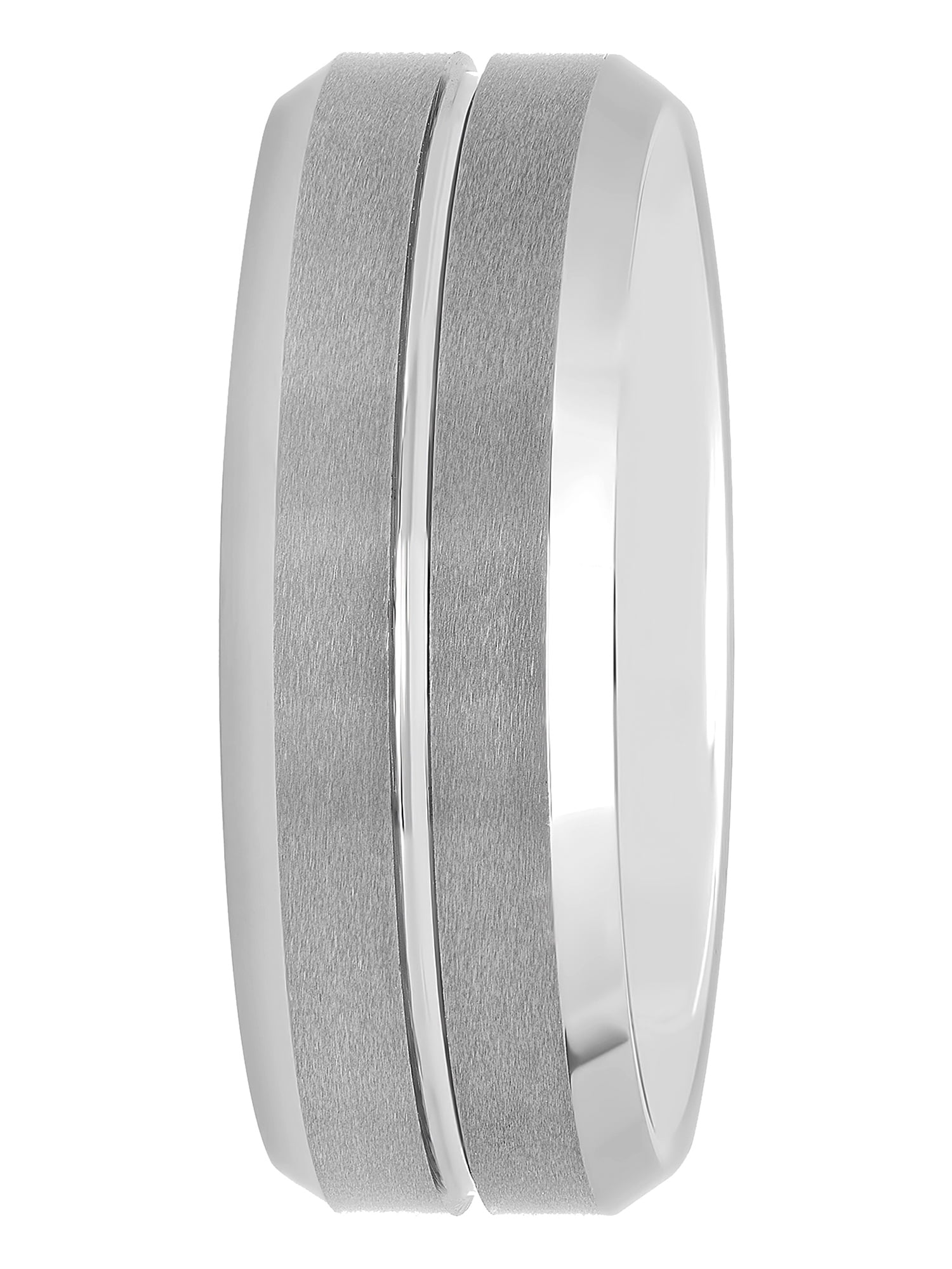 Men's Tungsten 8MM Grooved Comfort Fit Wedding Band by Brilliance Fine Jewelry - Mens Ring
