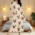 thumbnail image 4 of Christmas Zip Robes for Women Long,Elk Snowflake Pajama Dresses Long Sleeve Housecoats Pockets Nightgown Plus Size Loungewear Full Length Housecoat, 4 of 9