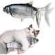 thumbnail image 2 of Juguete de pez para gato (28 cm), juguete eléctrico para pez, juguete interactivo para masticar, pez de imitación con carga USB, juguete de peluche lavable., 2 of 5