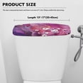 thumbnail image 5 of Renewold Marble Butterfly Daisy Print Toilet Tank Lid Cover for Bathroom Decor, Universal Toilet Tank Dust Cover Replacement with Stretch Band, Washable, Purple, 5 of 6