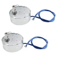 thumbnail image 1 of HUGFEGWE 2Pcs Synchronous Motor AC 110V 15-18RPM Turntable Motor CCW Direction 4W TYC-50 Horizontal Hole Tapping Shaft U2536-19458, 1 of 7