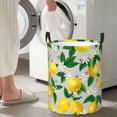 thumbnail image 4 of Goofa Lemon Seamless Pattern Oil Painting Effect Printed Circular Hamper,Laundry Basket with Handles,Storage Baskets Foldable,Large Capacity Laundry Hamper-Medium, 4 of 8