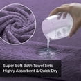thumbnail image 5 of Smuge 2 Pack Hand Towels (16 x 31 in, Dark Purple) 600 GSM Ultra Soft Microfiber Towel Set Thick Cozy Quick Dry Shower Bathroom Towels for Bathroom Kitchen Spa Hotel Gym, 5 of 6