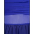 thumbnail image 7 of Doomiva Women Lyrical Dance Dresses V-Neck Chiffon Ballet Latin Dance Dress Royal Blue S, 7 of 7