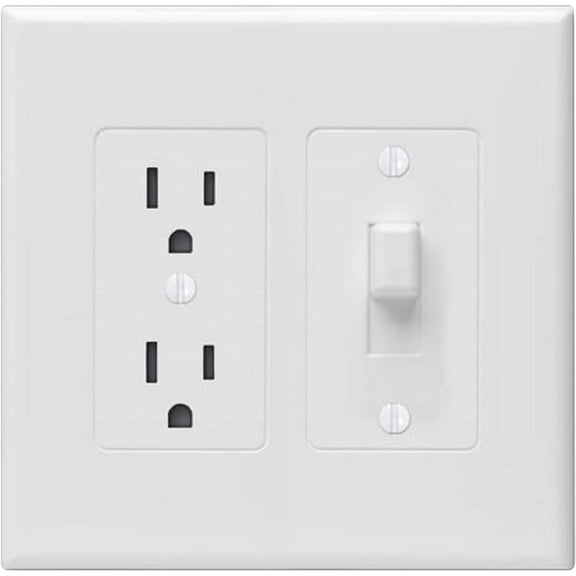 Osmanthus 2772W Revive Device Wall Plates 2-Gang Masque Decorator Cover, White