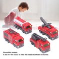 thumbnail image 4 of Fire Truck Model, 4Pcs High Simulation Gift Fire Truck Toy Set Easy To Play  for Kids for Home, 4 of 7