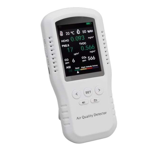 Detector De CO2, Monitor De Aire ABS USB Integrado En Memoria 1500MAH Para Casa Nueva