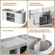 thumbnail image 4 of Organizador de escritorio Marbrasse con 3 cajones y 7 compartimentos, color gris, 4 of 7