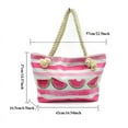 thumbnail image 5 of Large Beach Bag, Travel Twine Beach Tote Bags, Canvas Shoulder Tote Handbag-Watermelon Tote, 5 of 8
