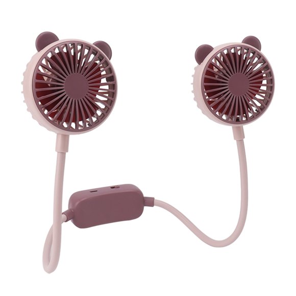 Ventilador de cuello portátil, ventilador de cuello portátil, ventilador de cuello de manos libres dual, ventilador de cuello de doble cabezal, ultra sensible