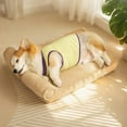 thumbnail image 5 of ShadeMart Grey Elevated & Thickened Pet Bed with Head Support, High-Quality Orthopedic Dog Bed Mattress, Comfort Curved Bolster for Neck & Head, 5 of 6